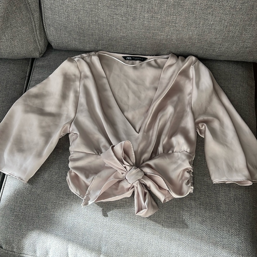 Shimmery platinum shirt